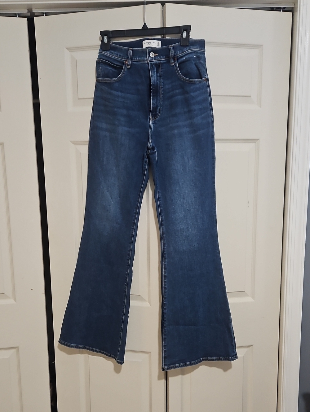 Abercrombie & Fitch Dark Blue High-Rise Flare Jeans